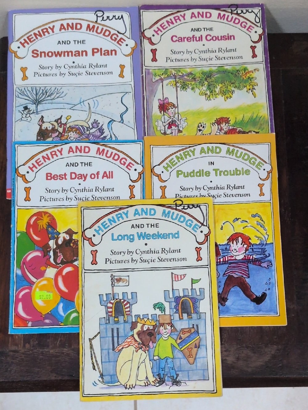 Scholastic Cynthia Rylant Henry & Mudge Early Chapter Fictional Book Lot of 5